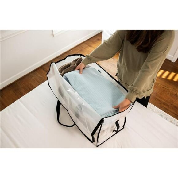 ClearSpace Large Moving Storage Bags Set of 6 with Zippers Handles Backpack Stra - Picture 4 of 7